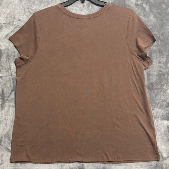 'Not My First Rodeo' Women's T-Shirt Sz XXL Brown Glitter Horseshoe Rose - Picture 2 of 6